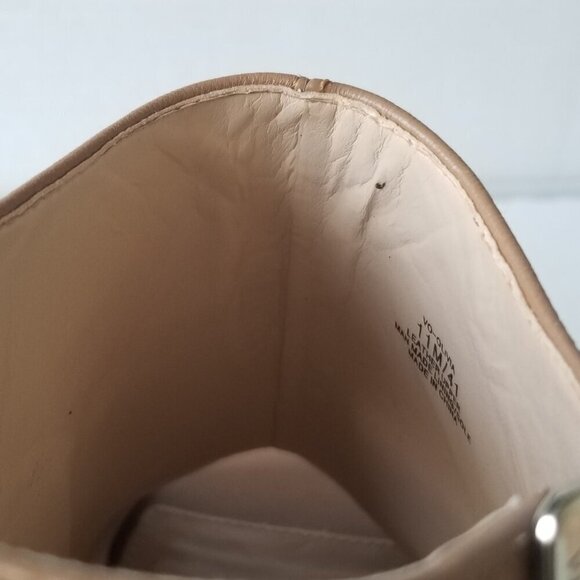 Vince Camuto Olivia Tan Leather Shootie Open Toe Sandal Heels 4" Dressy Date 11 - Picture 7 of 16